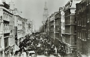 Cheapside, looking east to Bow Church, City of London, 1880 by English Photographer