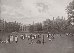 Children at Play in the Temple Gardens by English Photographer