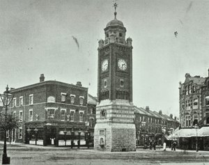 Clock Tower, The Broadway, Crouch End, 1890 by English Photographer