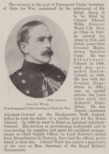 Colonel Ward, New Permanent Under Secretary of State for War by English Photographer