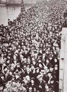 Crowds Waiting for Access to Westminster Hall, During the Lying in State of George V, 1936 by English Photographer
