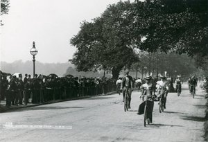 Cycling in Hyde Park, c. 1895 by English Photographer