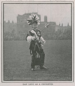 Dan Leno as a cricketer by English Photographer