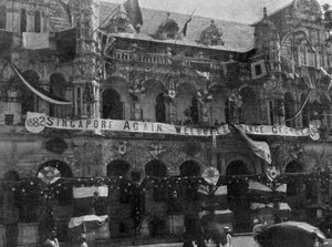 Decorations on the Town Hall, Singapore