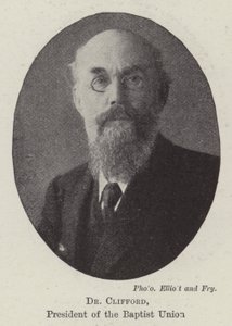 Dr Clifford, President of the Baptist Union by English Photographer