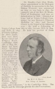 Dr H C G Moule, New Bishop of Durham by English Photographer