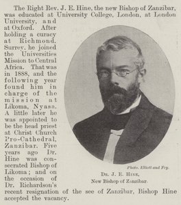 Dr J E Hine, New Bishop of Zanzibar by English Photographer
