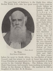 Dr Webb, New Dean of Salisbury