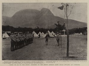 Eager to go to the Front, Recruits of the South African Light Horse drilling at Rosebank