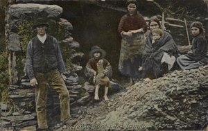 Evicted tenant and his family, Ireland