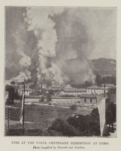 Fire at the Volta Centenary Exhibition at Como by English Photographer