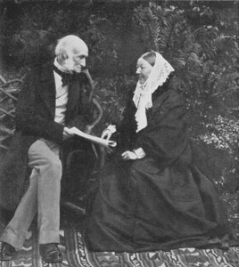 Florence Nightingale and Sir Harry Verney on the lawn at Claydon House, 1889