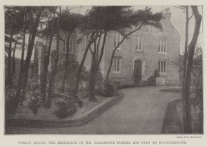 Forest House, the Residence of Mr Gladstone during his Stay at Bournemouth