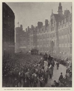 Gas Explosion in the Strand, Funeral Procession of Fireman Sprague leaving Headquarters