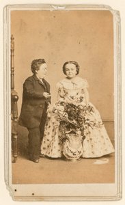 General Tom Thumb and His Wife by English Photographer