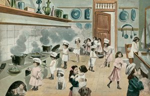 Girls Cooking in the Kitchen