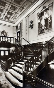 Grand Staircase onboard the HMS Homeric by English Photographer