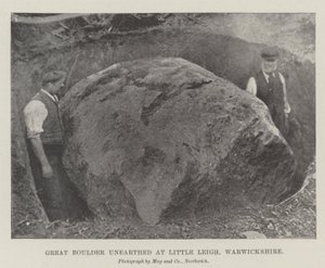 Great Boulder unearthed at Little Leigh, Warwickshire by English Photographer