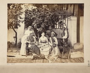 Group of mistress and pupils of the Government Normal School, Bombay by English Photographer