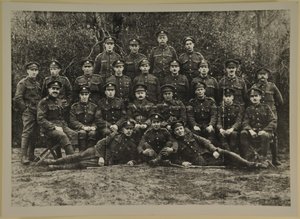 Group portrait, possibly the Leicester Royal Horse Artillery, 1914-15 by English Photographer