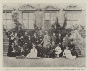 Group Taken on the Occasion of the Golden Wedding of Sir Spencer and Lady Ponsonby-Fane, Recently Celebrated at Brympton House, Yeovil by English Photographer