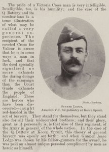 Gunner Lodge, awarded VC for gallantry at Koorn Spruit by English Photographer