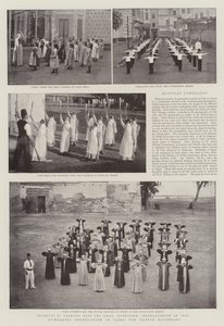 Gymnastic Instruction in Cairo for Native Egyptians by English Photographer
