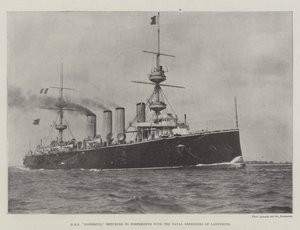 HMS Powerful returned to Portsmouth with the Naval Defenders of Ladysmith