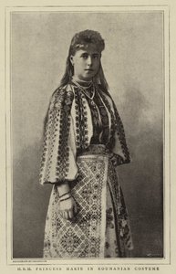 H.R.H. Princess Marie in Roumanian Costume