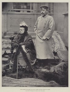 Her Majesty the Queen and HRH Albert Edward, Prince of Wales by English Photographer