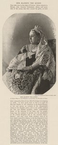 Her Majesty the Queen, in Dress worn at the Wedding of the Duke and Duchess of York