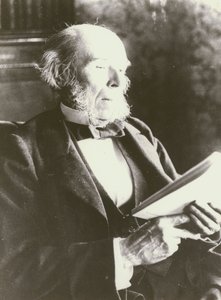 Herbert Spencer, portrait, reading by English Photographer