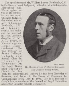His Honour Judge W Bowen-Rowlands, New Judge of County Courts by English Photographer