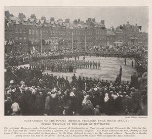 Home-Coming of the Dorset Imperial Yeomanry from South Africa, Public Welcome by the Mayor of Weymouth