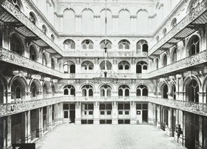 Hop Exchange: East Hall Interior, Southwark Street, London, 1890 by English Photographer