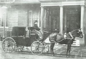 Horse-drawn cab by English Photographer