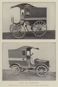 Horse and Motor Vans (photo) by English Photographer