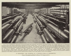 In Readiness, the Interior of a Torpedo Store at Portsmouth by English Photographer