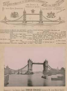 In Commemoration of the Opening of the Tower Bridge by English Photographer