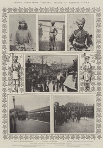 Indian Coronation Visitors, Troops at Hampton Court by English Photographer