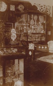 Interior of English silver or jewellery shop by English Photographer