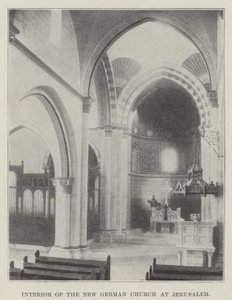 Interior of the New German Church at Jerusalem