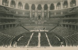 Interior of the Royal Albert Hall, London by English Photographer