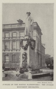 Jubilee of the Boston Waterworks, the Ingram Monument Decorated