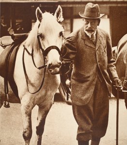 King George and His Favourite Pony Jock, 1930s by English Photographer
