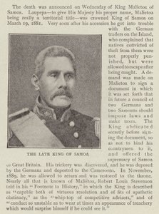 King Malietoa of Samoa by English Photographer