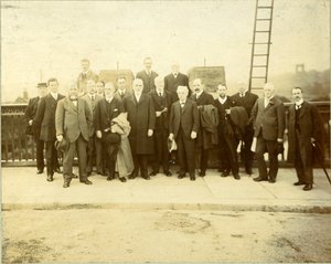 Kirkstall Bridge Reconstruction, opened by Alderman F. M. Lupton, J.P., June 28th 1912 (b/w photo)