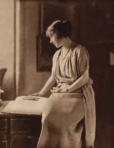 Lady Elizabeth Bowes-Lyon, future Queen Consort of King George VI by English Photographer