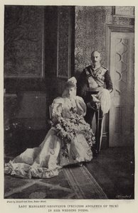 Lady Margaret Grosvenor (Princess Adolphus of Teck) in her Wedding Dress by English Photographer