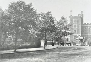 Lambeth Bridge: Approach Road with Lambeth Palace in Background, 1897 by English Photographer